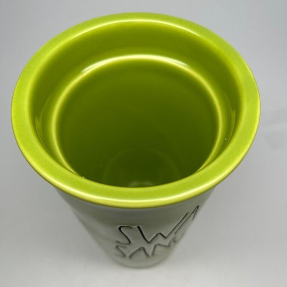 NEW Rae Dunn Swamp Sangria Ceramic Travel Mug Cup Coffee Tumbler Halloween Lime - Picture 4 of 5